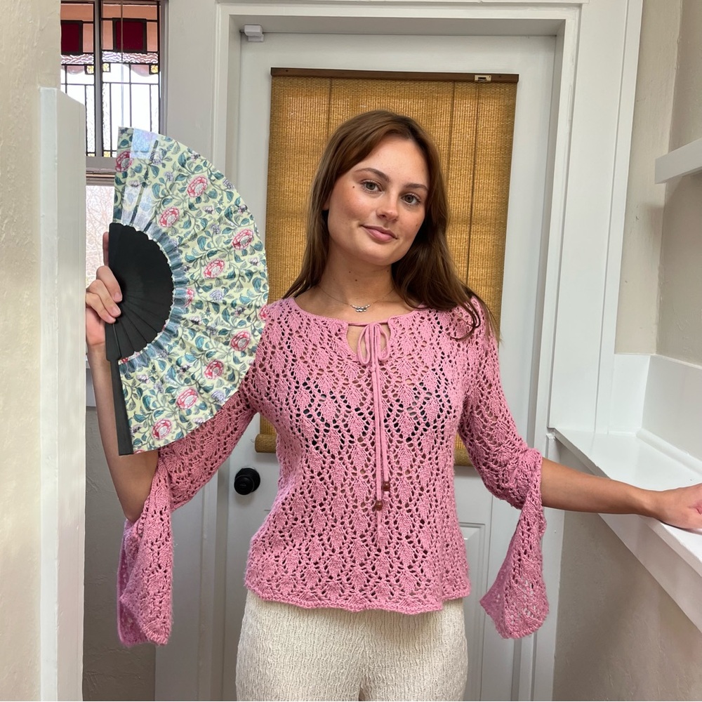 Wet Seal Pink Crocheted Top